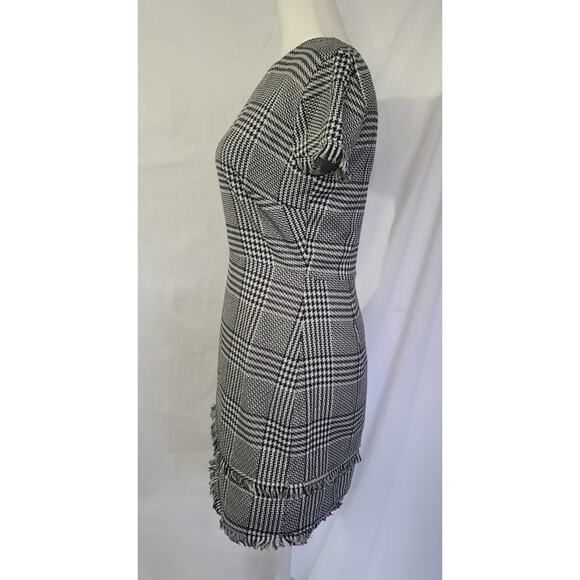 Lovers + Friends Houndstooth Black White Zander Mini Dress Small - Picture 5 of 7